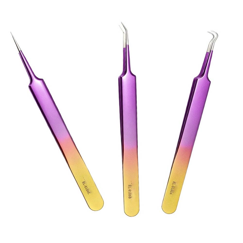 Electronics Repair In Usa - 3pcs Stainless Steel Precision Tweezers Bent